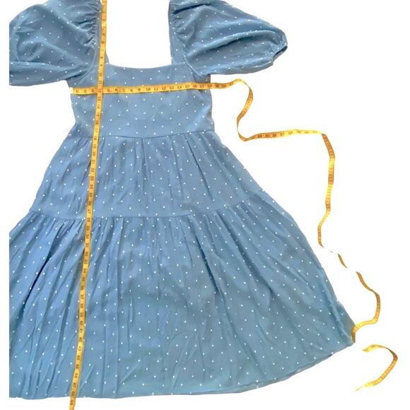 Anthropologie Medium Midi Dress Fall Boho Moon River Cottage tie back Prarie - Picture 15 of 15